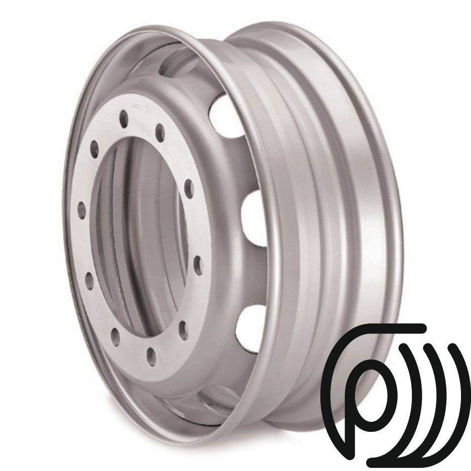 грузовой диск srw 9x22.5 10x335 et175 d281 серебристый